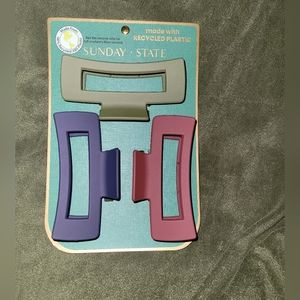 NEW Sunday State Hair Clips made with Recycled Plastic